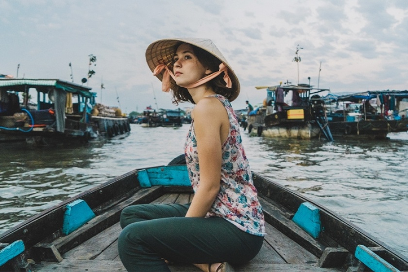 Cai Rang floating market in Can Tho, Vietnam